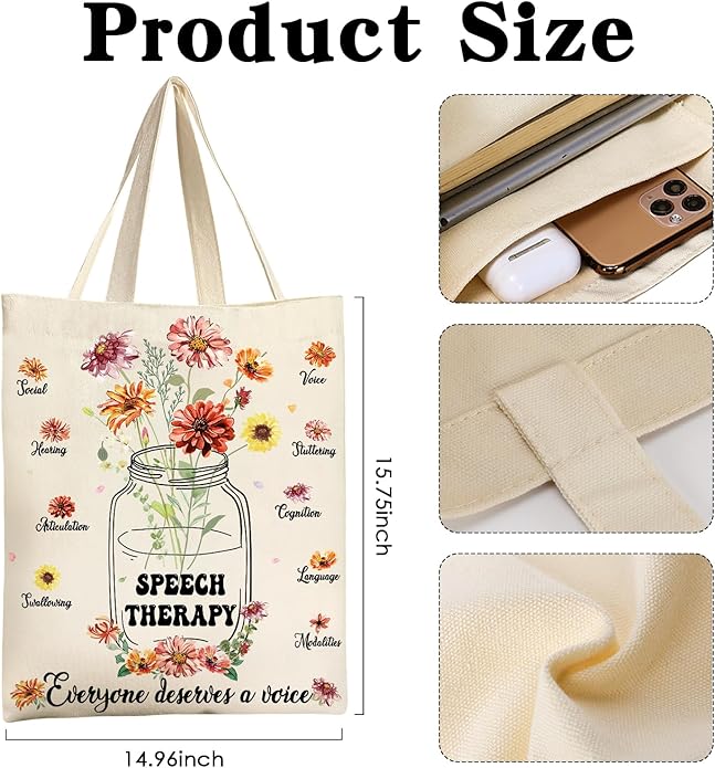 Canvas Tote Bag Gift - Funny Reusable Cloth Bags Vintage Totes Gifts for Women Shopping Grocery Lover Books Reader