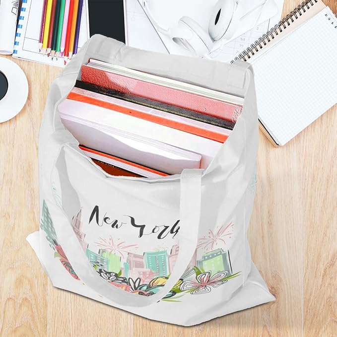 Jeilink New York Souvenirs and Gifts Beach Weekender Tote Travel Reusable Grocery Bags Girls Trip