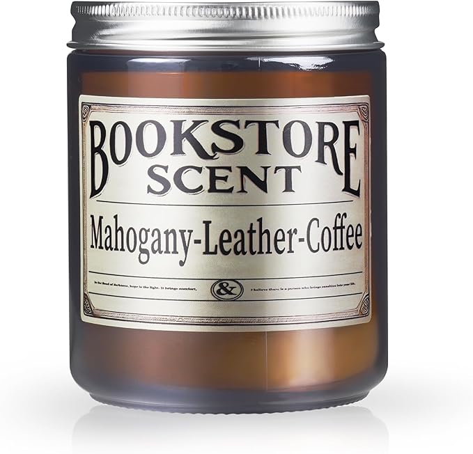 Book Lover Candle, Inspired Gift Ideas for Readers, Birthday, Book Themed Reading Gifts for Women, Bookworm, Librarian, Men 8 Oz