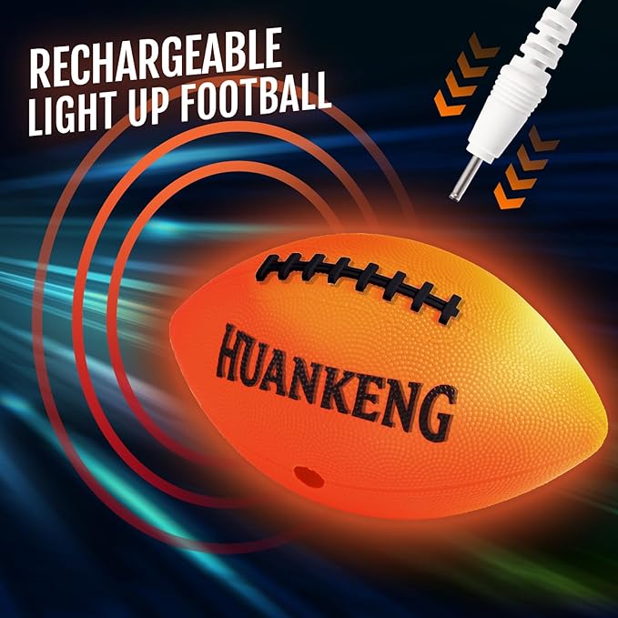Upgrade Rechargeable Glow in The Dark Ball Toys Birthday Gifts for 6 7 8 9 10 11 12 13 14 15 Year Old Boys, Sports and Outdoors Light Up Ball Games for Teen, Kids Boys Toy Stuff Ages 6-15