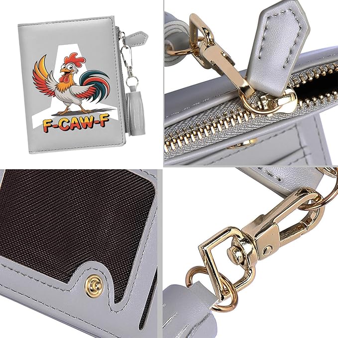 GEEAD Custom Design Small Wallets for Women Bifold Slim Coin Purse Zipper ID Card Holder for Christmas