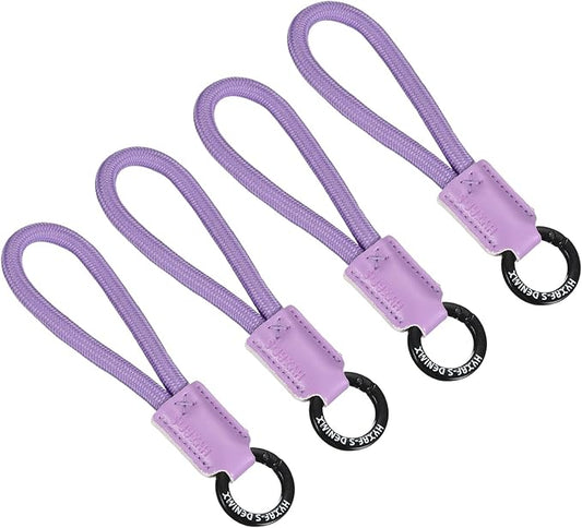 PATIKIL Handmade Cowhide Key Chain,Stylish Bag Pendant Leather Car Key Lanyard Mobile Phone Keychain Accessories, 4 Pack