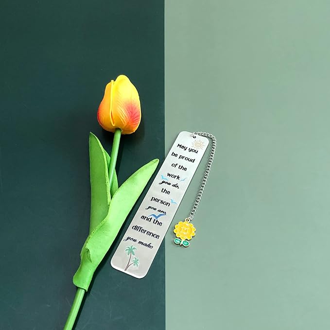 Bookmarks for Women Men Appreciate Gifts Bookmark Dad Mom Bestie Grandma Grandpa Teacher Birthday Present Auntie Uncle Sunflower Book Lover Colleague Friend Retirement Christmas Keepsakes (May You)
