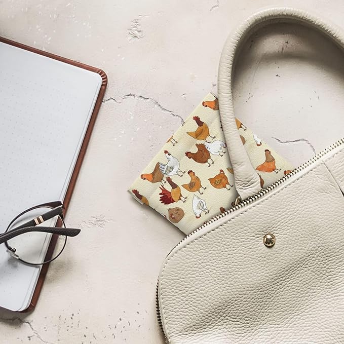 Coin Purse A Brood Of Chickens Leather Squeeze Coin Purse Mini Pouch Change Wallet Bag Gifts for Women Kids Girls Key Holder