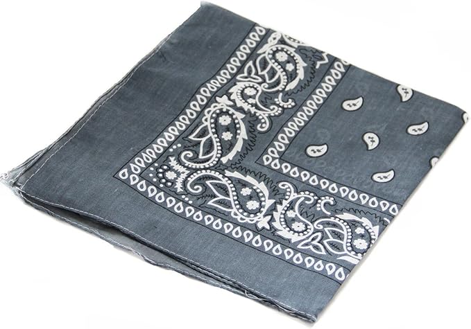 Soophen One Dozen Cowboy Bandanas 100% Cotton 22 x 22 inch