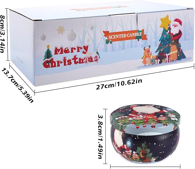 16Pack Christmas Scented Candles Gift- Aromatherapy Candle-Soy Wax-Long Lasting Burn time, Christmas Thanksgiving Gifts for Women，Home Decor