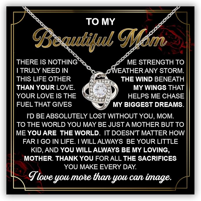 To My Mom Necklace, To My Badass Mom Necklace, To My Loving Mom Necklace From Son, Mother Daughter Necklace Gifts for Mom, Mothers Day Necklace Gift For Mom, Best Necklace Gifts For Mom