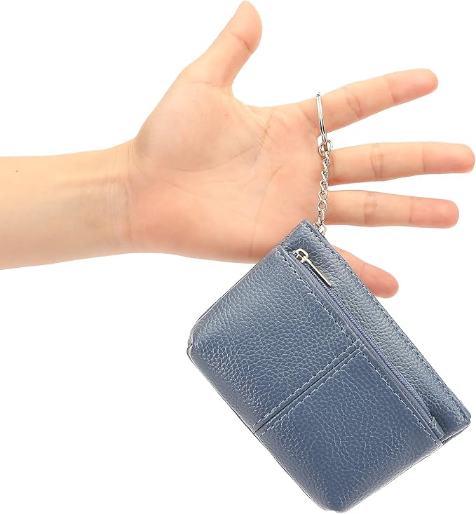 SENDEFN Leather Coin Purse for Women Small KeyChain Change Pouch Credit Card Holder