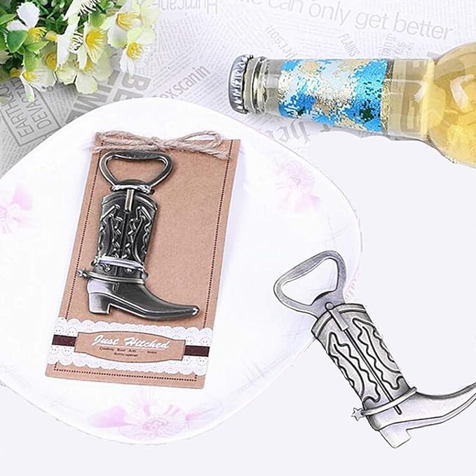 Pack of 20 Retro Style Cowboy Boots Beer Bottle Opener Wedding Favors,Party Favors for Guest Souvenir Gift for Baby Shower Birthday Party Decorations and Supplies (Retro Boots)
