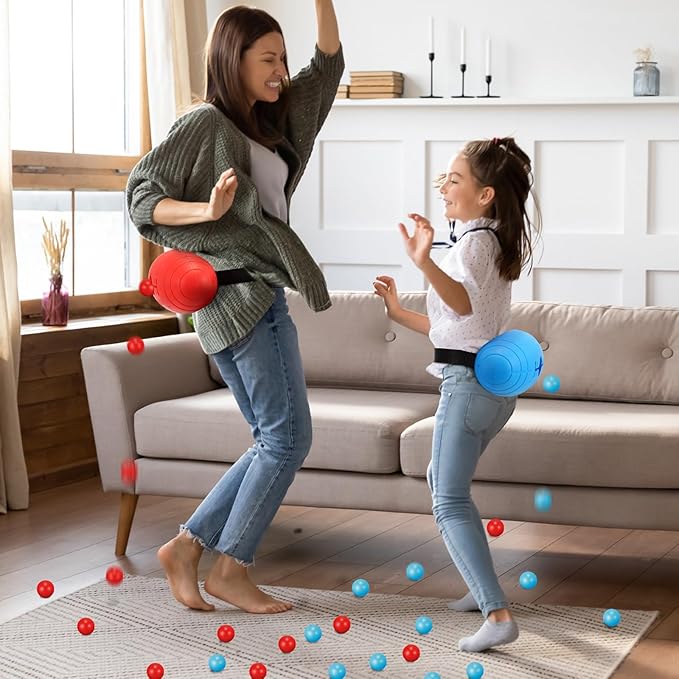 Outdoor Lawn Carnival Games Shaking Swing Balls Game Kit Head Hoop Basketball Party Spoon and Egg Race Games Party for Indoor Outdoor Christmas Easter Favors Gifts Toys