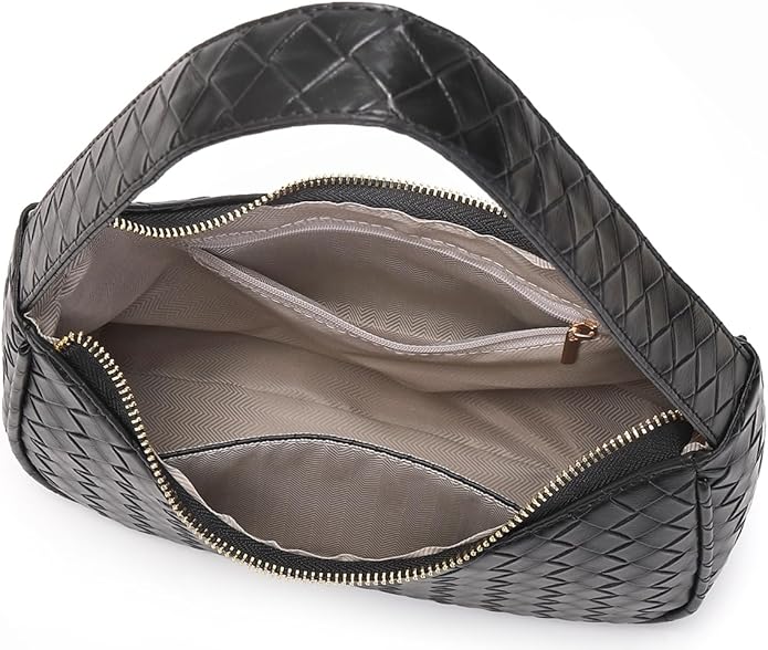 Shoulder Bags for Women, Cute Hobo Tote Handbag Mini Clutch Purse with Zipper Closure