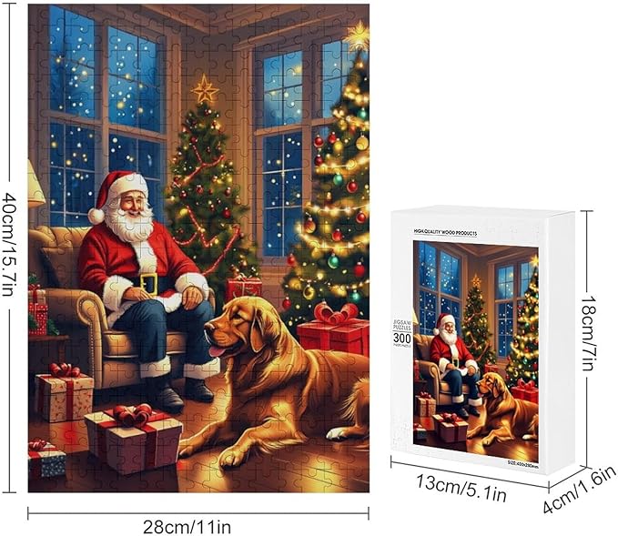 Puzzles for Adults Wooden Jigsaw Puzzle - Christmas Cottage Theme Wooden Puzzle，Suitable for Teenagers and Kids Puzzles，Educational Games，Wall Art Decorations，Holiday Birthday Gifts