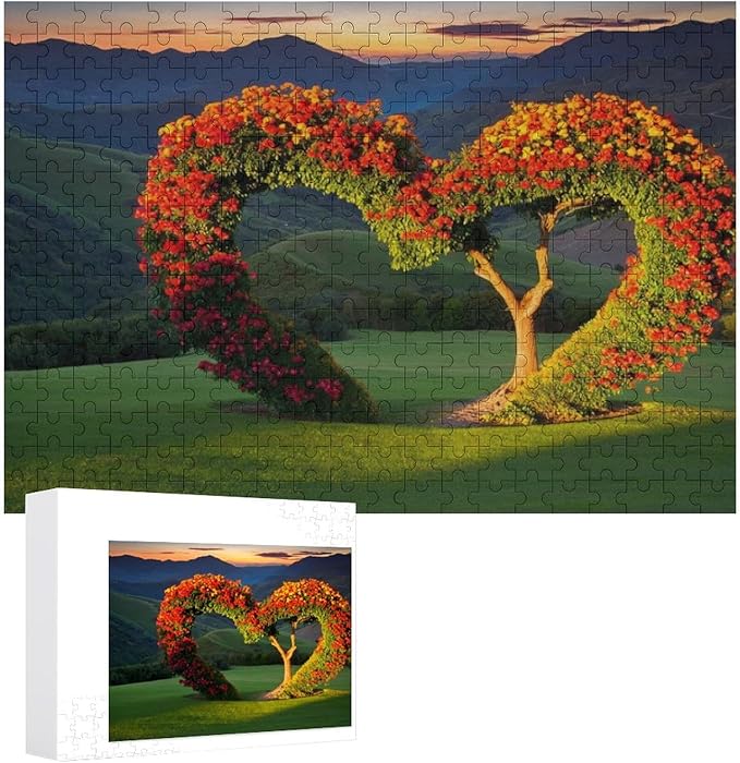 Wooden Puzzle - Tree of Love Wooden Puzzles for Adults 300 Pieces Challenge Puzzles，Educational Games，Family Puzzles，Unique Gifts for Wall Art ，Funny Puzzles