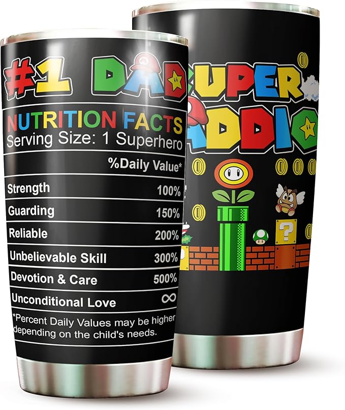 Dad Tumbler - Gifts for Dad on Fathers Day, Christmas, Birthday - Father Mug - Daddy Cup - Gift for Dads from Daughter, Son
