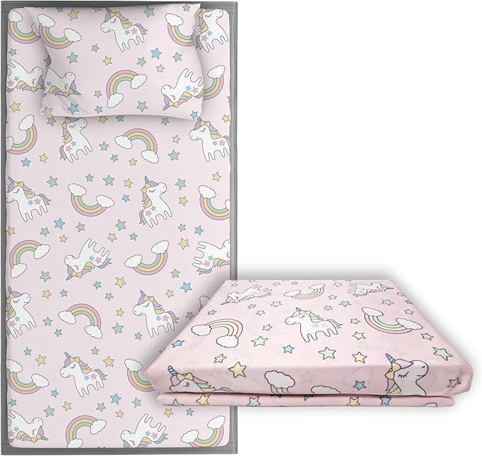 Kids 100% Viscose Derived from Bamboo Sheet Set | Twin or Full Size Fitted Bed Sheets | Oeko-Tex Certified | Cute Toddler Bedding for Girls & Boys Unicorn Twin