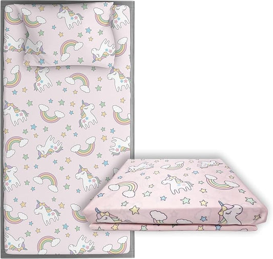 Kids 100% Viscose Derived from Bamboo Sheet Set | Twin or Full Size Fitted Bed Sheets | Oeko-Tex Certified | Cute Toddler Bedding for Girls & Boys Unicorn Twin