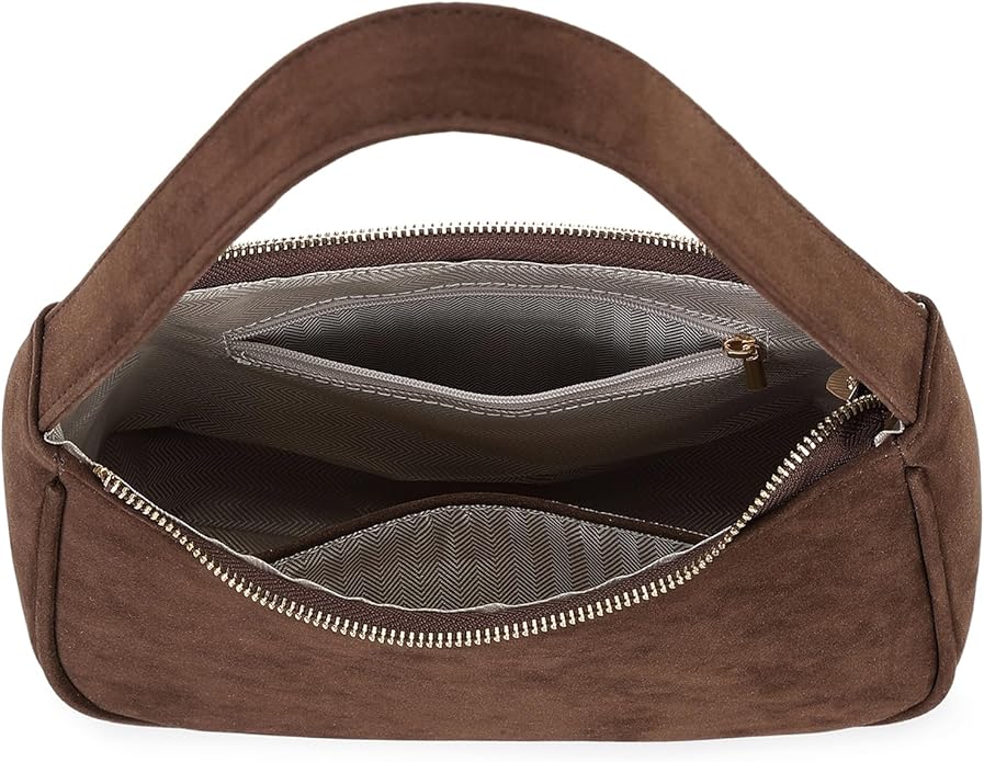Shoulder Bags for Women, Cute Hobo Tote Handbag Mini Clutch Purse with Zipper Closure