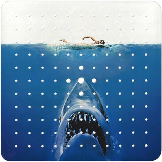 Bathtub Mat Non Slip, Shark Square Bath tub Mat Shower Floor Mat with Suction Cups for Adults Kids Elderly 21 X 21 Inch