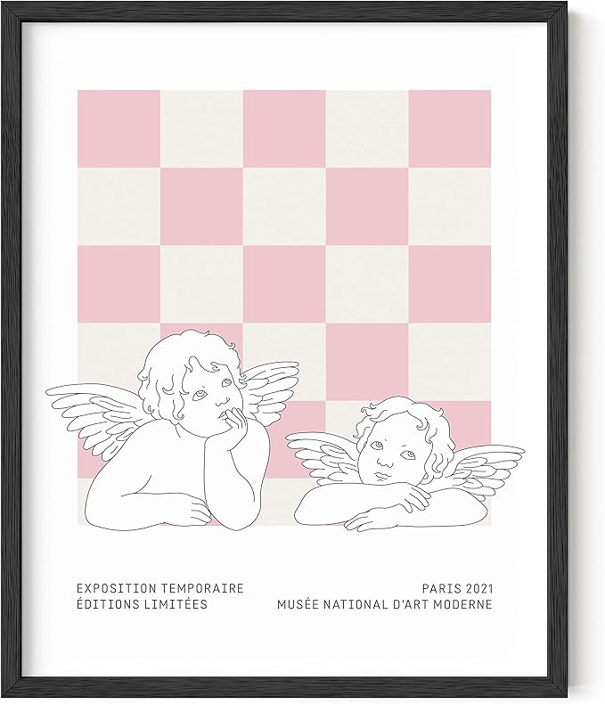 HAUS AND HUES Pink Wall Art – Danish Pastel Aesthetic Posters, Trendy Room Decor, Cute Pink Posters, Cool Wall Art (Unframed, 16x20)