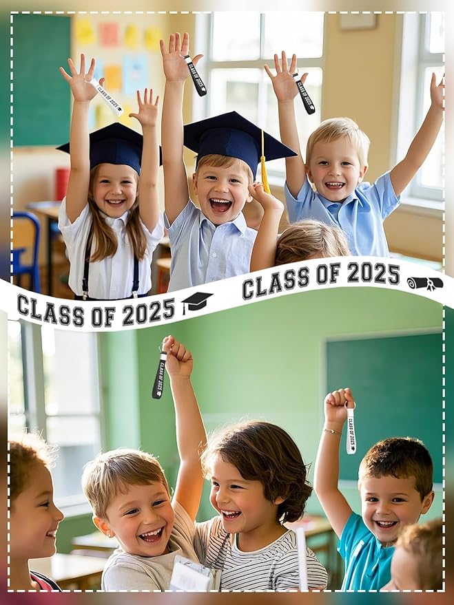 36Pcs Class of 2025 Graduation Party Favors Silicone Keychains Gift Inspirational Silicone Keychains for Class Of 2025 University Senior Graduation Party Goodie Bags Stuffers Supplies