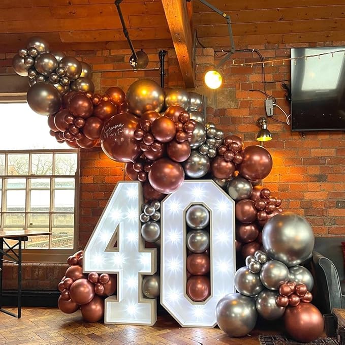Bezente Metallic Silver Balloons 18 Inch - 30 Pack Large Thick Silver Balloons Big Round Chrome Silver Latex Balloons for Wedding Bridal Shower Birthday Party Decorations