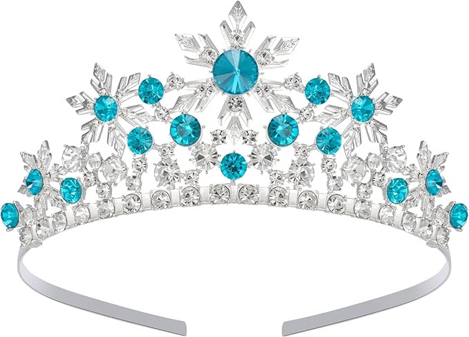 SWEETV Princess Tiara for Little Girls,Tiara Crown Headband Birthday Party Prom Costume Accessories Gift Toddler Kids Baby