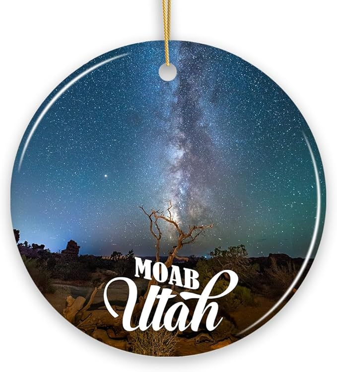Breathtaking Desert Town Moab Ornament, Utah Nature and Landscapes Travel Souvenir (Version 1)