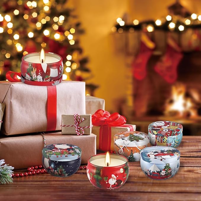 16Pack Christmas Scented Candles,Candvent Calendar 2025, Gift Set 2.5oz Strong Fragrance Aromatherapy Candles,Portable Travel Tin Jar Candles Gifts for Home Scented Decoration Valentine'sDay