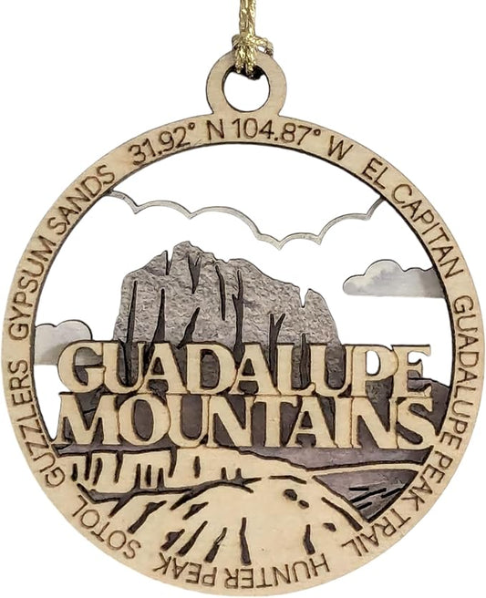 Guadalupe Mountains National Park Keepsake - El Capitan 3" Wooden Ornament - Laser Cut Christmas Tree Decor - USA Crafted