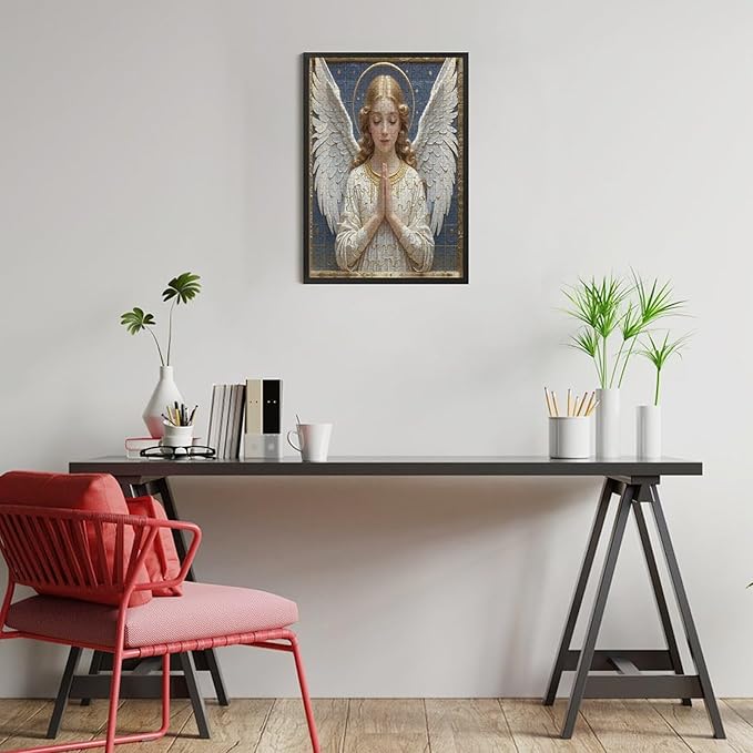 Wooden Puzzle - Classic Angel Praying Jigsaw Puzzles，Wooden Puzzles for Adults 300 Pieces Challenge Puzzles，Educational Games，Family Puzzles，Unique Gifts for Wall Art