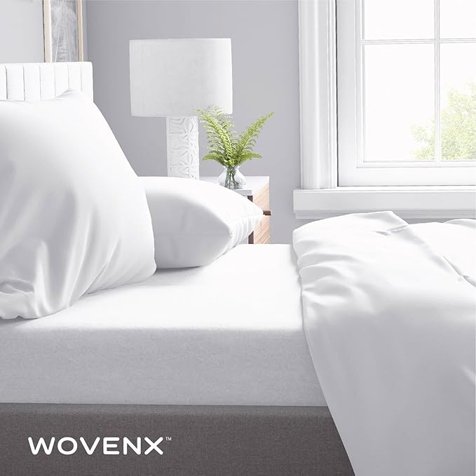 Kids Organic Viscose Derived from Bamboo Sheet Set | Twin or Full Size Fitted Bed Sheets | Oeko-Tex Certified | Cute Toddler Bedding for Girls & Boys (White, Full)