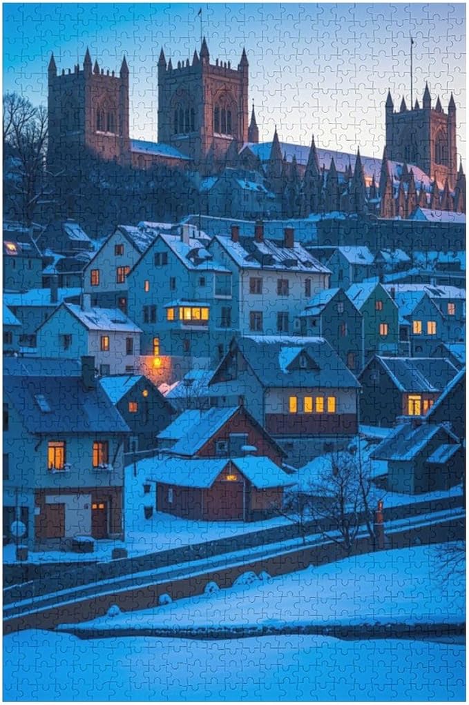 Adult Wooden Puzzle 1000 Pieces - Durham Castle and Cathedral Theme Jigsaw Puzzles， Exquisite Art Design，for Puzzles Challengers and Enthusiasts，Puzzle Games for Children and Adults