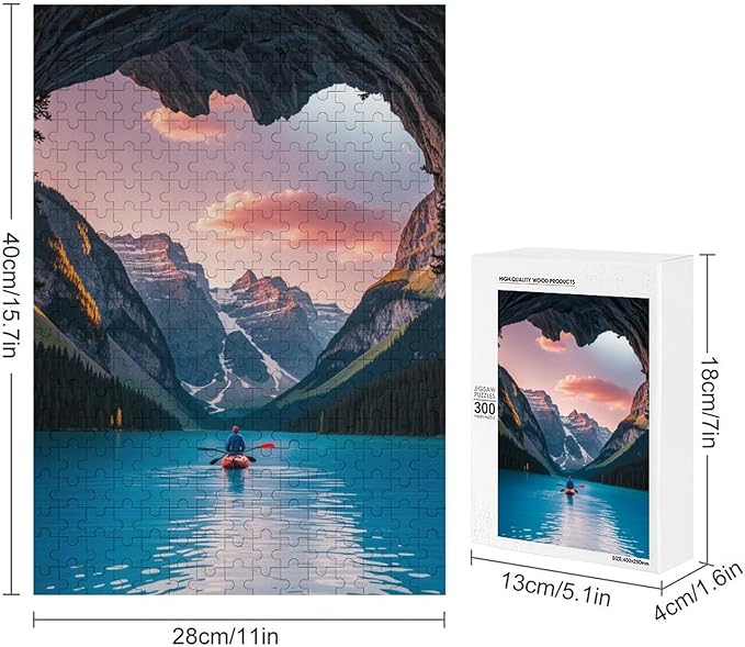 Wooden Puzzle - Follow Your Heart Jigsaw Puzzles，Wooden Puzzles for Adults 300 Pieces Unique Gifts for Wall Art，Challenge Puzzles，Educational Games，Family Puzzles