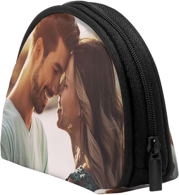 Custom Coin Purse Personalized Change Purse Design Your Photo Logo Name Change Purse Wallet Zipper Durable Cash Pouch Storage Bag for Women Gifts (Style 2)