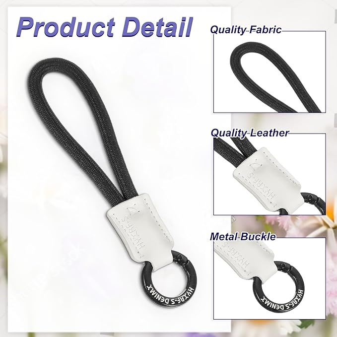 PATIKIL Handmade Cowhide Key Chain,Stylish Bag Pendant Leather Car Key Lanyard Mobile Phone Keychain Accessories, 2 Pack