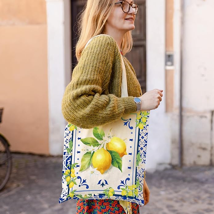 Canvas Tote Bag Gift - Funny Reusable Cloth Bags Vintage Totes Gifts for Women Shopping Grocery Lover Books Reader