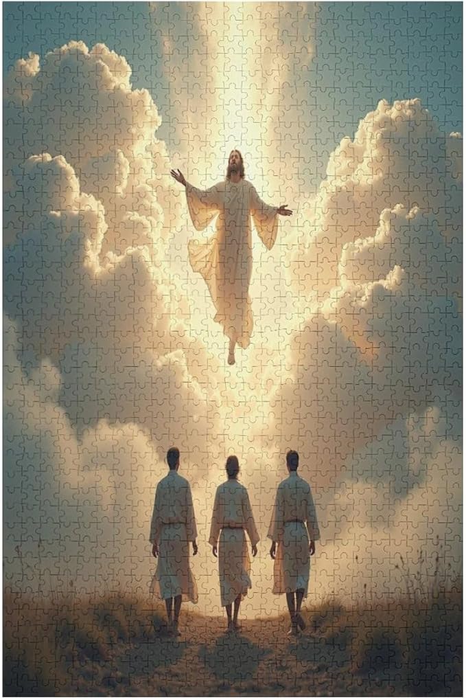 Christian Faith, Jesus Wooden Puzzle 1000 Pieces Jigsaw Puzzles for Adults Puzzle Educational Toys Challenging Fun Games Gifts for Elders Kids Family and Friends