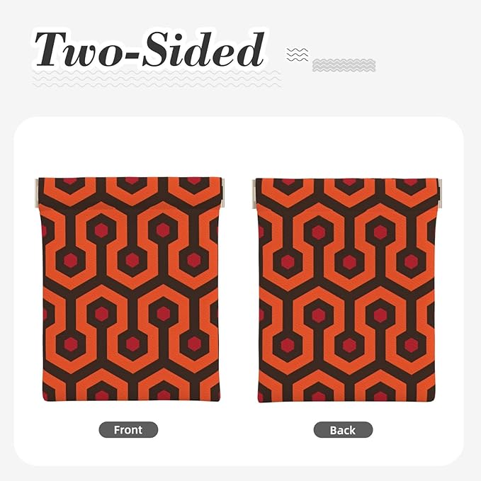 Coin Purse Overlook Hotel Carpet Leather Squeeze Coin Purse Mini Pouch Change Wallet Bag Gifts for Women Kids Girls Key Holder