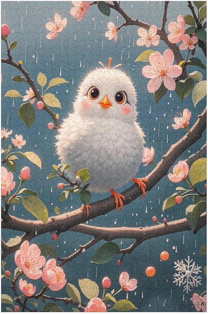 Wooden Puzzles 1000 Piece，Bird Flower Themed Jigsaw Puzzles，Stress Relief Games，Puzzle Games Challenge Puzzles，Educational Games，Family Puzzles