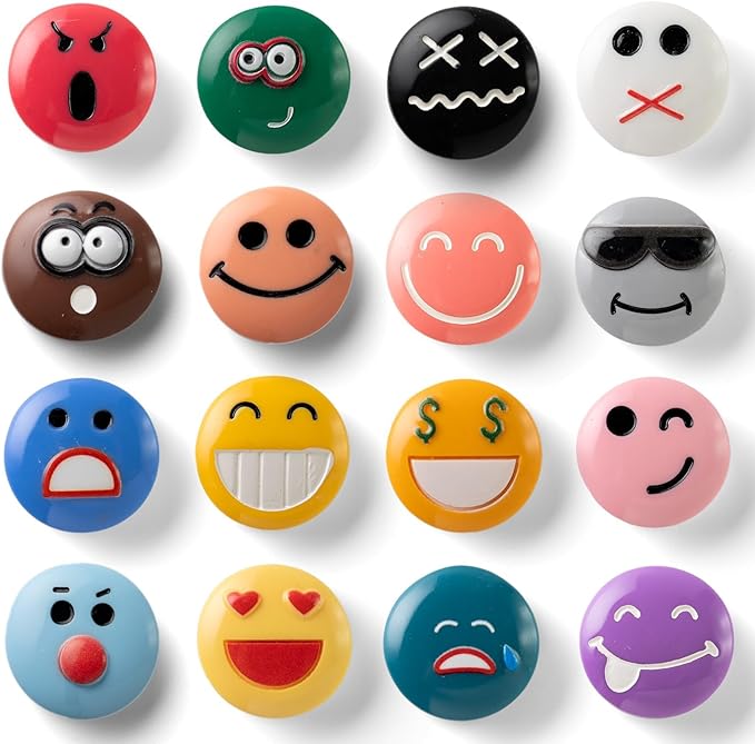 Cute Funny Smiley Face Fridge Magnets for Boys, Strong Fun Refrigerator Magnets for Girls, Decorative Magnets for Classroom, Whiteboard, Office, and Kitchen
