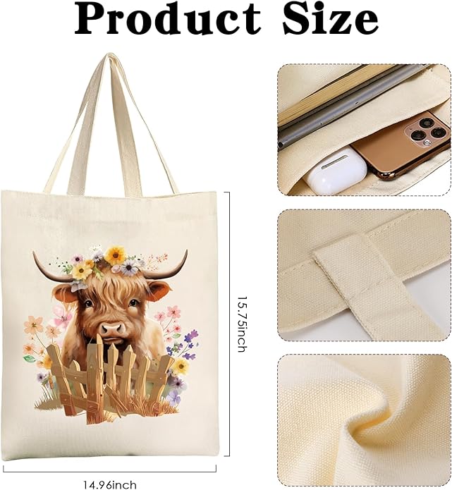 Canvas Tote Bag Gift - Funny Reusable Cloth Bags Vintage Totes Gifts for Women Shopping Grocery Lover Books Reader