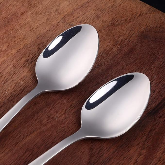 Buyer Star Long Handle Iced Tea Spoons Set of 6, 8 inch 18/10 Coffee Spoon Sets for Mixing, Cocktail Stirring, Tea, Coffee, Milkshake, Cold Drink