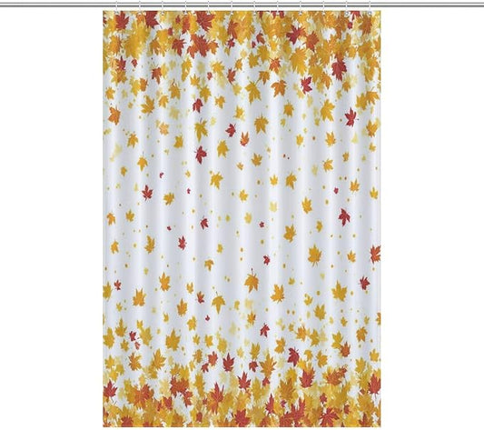 Fall Falling Maple Leaves Shower Curtain Waterproof Washable Fabric Bathroom Shower Curtains for Bathroom Decorations Home Indoor Decor 47x72Inch