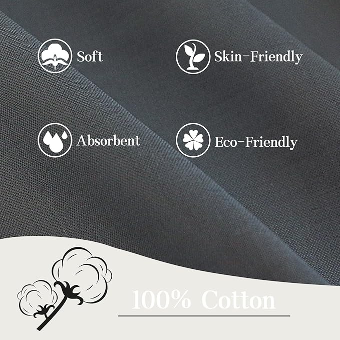 Bycc Bynn Men's Handkerchiefs Soft Cotton Solid Colour Classic Hankie