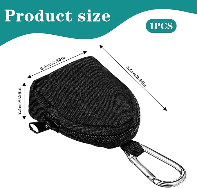 Mini Keychain Pouch, Black Mini Coin Purse Keychain, Black Nylon Coin Pouch for Earphone Car Key Backpack Accessory Pouches