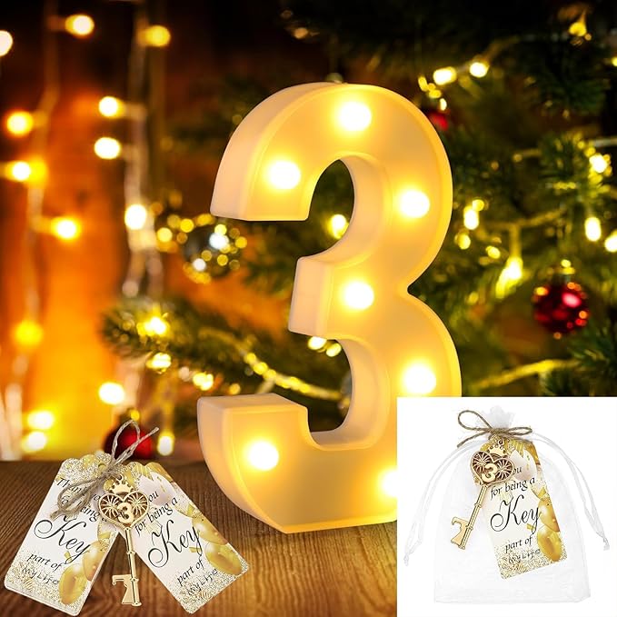 48PCS 3th Birthday Bottle Opener 3 Souvenir Party Supplies Key Opener 3th Baby Birthday Return Gifts Wedding 3th Baby Shower Gender Reveal Anniversary Party Decor (48,3th opener)