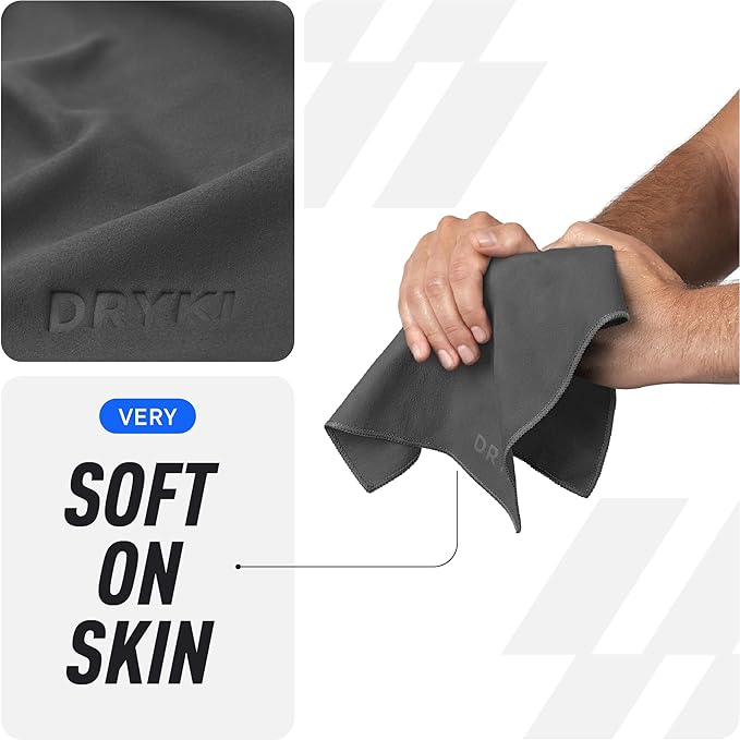 Sweat Absorbing Handkerchiefs - The Original Pocket-Sized Sweat Towels - Quick-Dry Microfiber Sweat Rags for Face, Hands, & Body - Men & Women - Gym, Sports, and Work (Dark Grey: 5 Pack)
