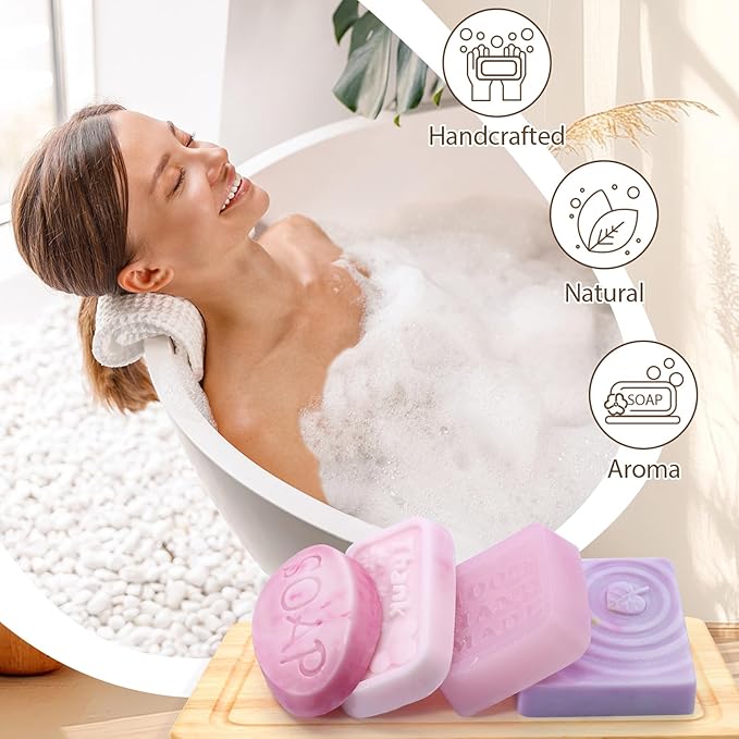 MuseLuxe Soap Making Kit for Adults & Kids - Soap Making Supplies with Melt and Pour - Base,6 Silicone Molds, Colorant,Fragrances,Dried Flowers,Gift Card,DIY Craft Kit for Beginners
