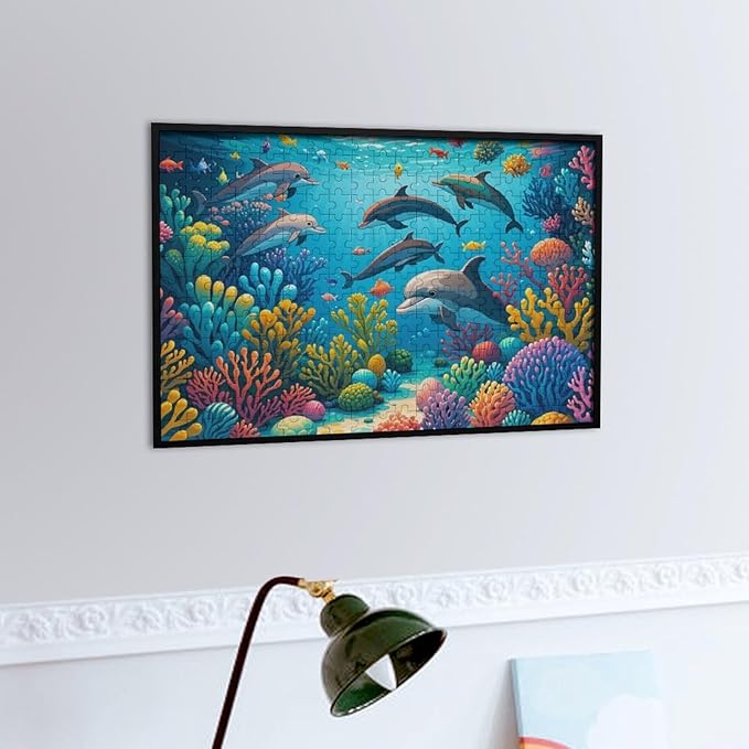 Wooden Puzzle - Sea World Wooden Puzzles for Adults 300 Pieces Challenge Puzzles，Educational Games，Family Puzzles，Unique Gifts for Wall Art ，Funny Puzzles