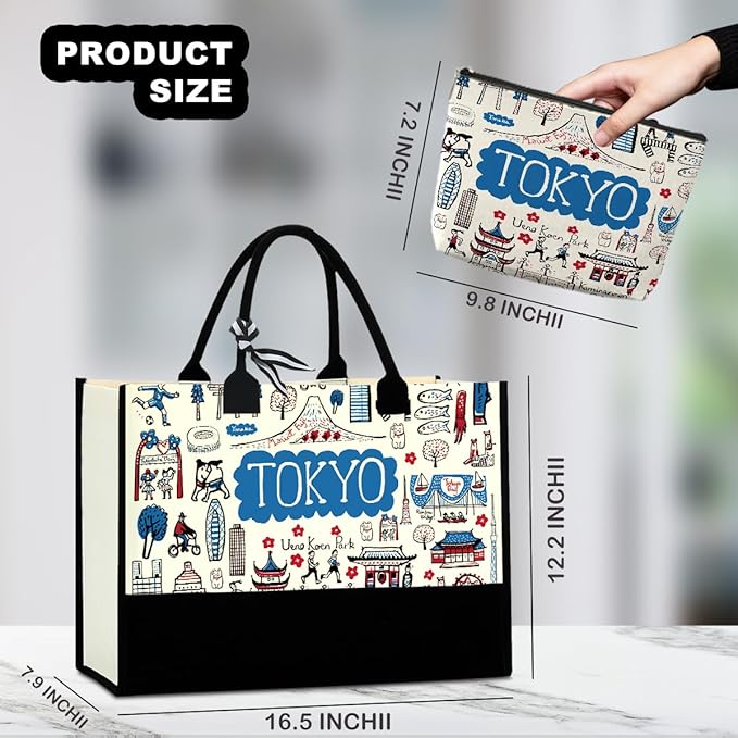 Tokyo Capetown Dubai Rome Amsterdam Vancouver Sydney London Bali Philadelphia Gifts for Women Canvas Tote Bag
